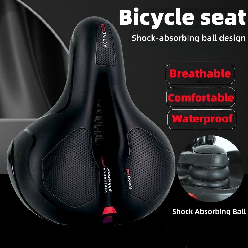  Mountain Bike Seat Comfort Gel Hollow Design Thickened Cushion Anti-Slip Honeycomb Structure for Enhanced Riding Comfort 