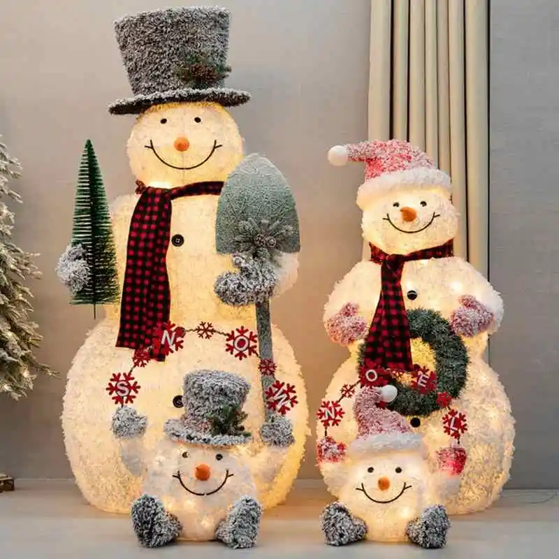 Christmas Snowman Christmas Tree Elk Large Decorative Ornament Prop Meichen Luxury Hotel Shopping Mall Window Scene Decoration