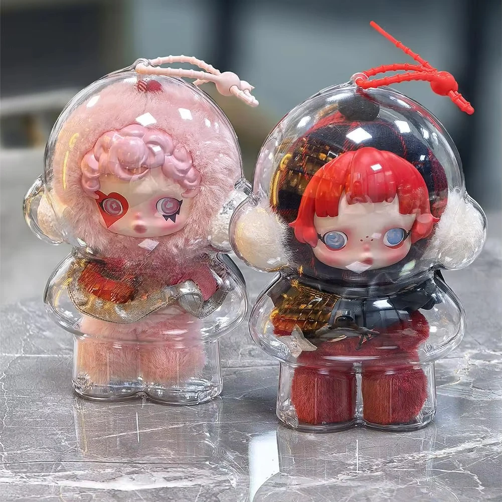 

Transparent Protective Case for Skull Panda Winter Movement for SP Doll Portable Cable Organizer Box Storage Case