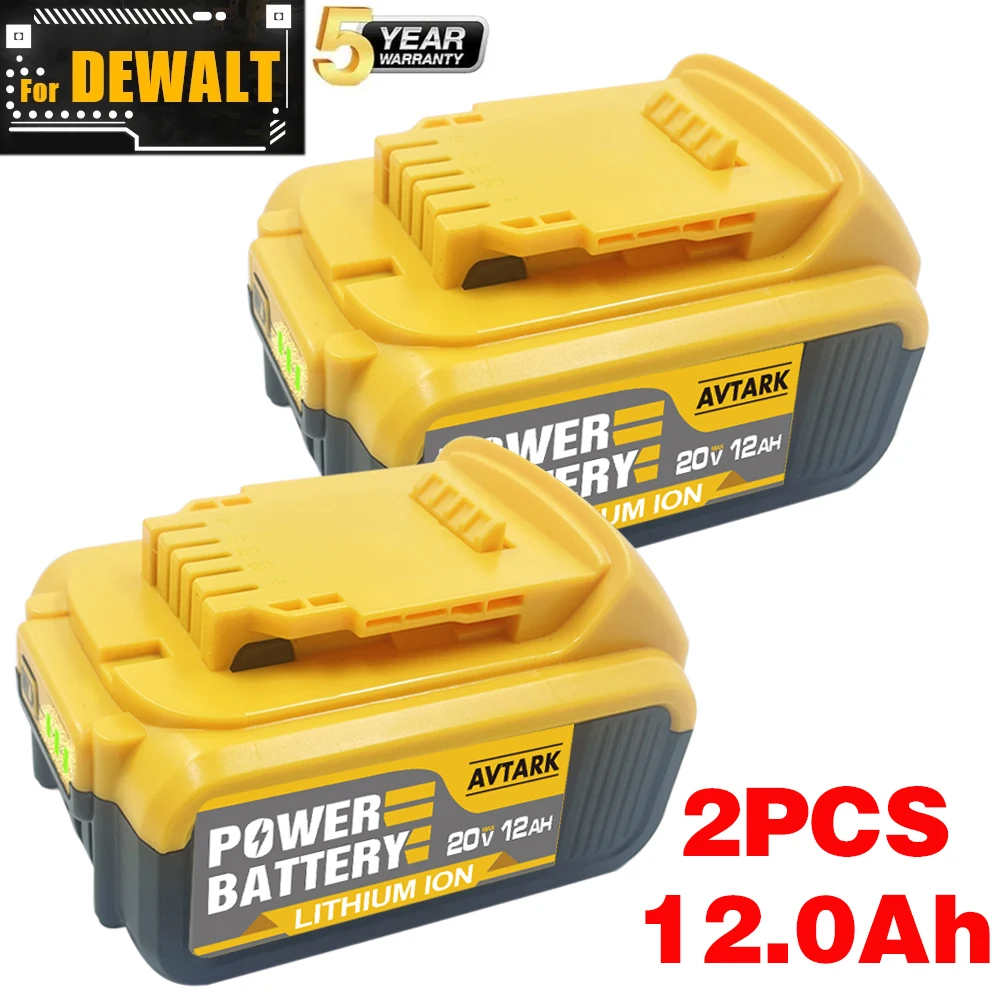 

Origianal for⚠Dewalt 20V BatteryCompatible with 18650 lithium ion rechargeable electric toolbatteries 20V Dewalt 18Volt 12Ah