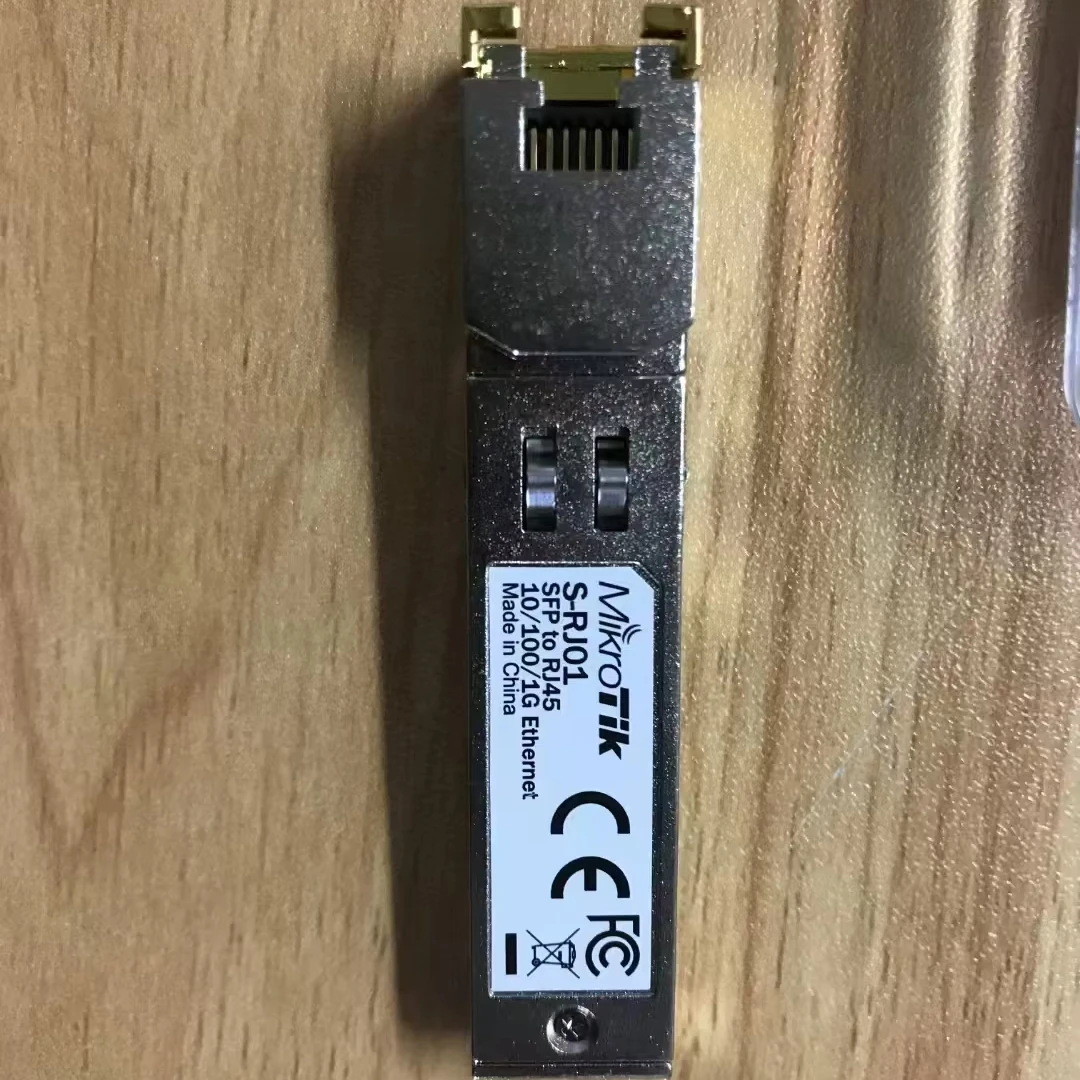 S-RJ01 is RJ45 SFP 10/100/1000M copper module  1000Base-T Copper sfp transceiver microtik 1G original link