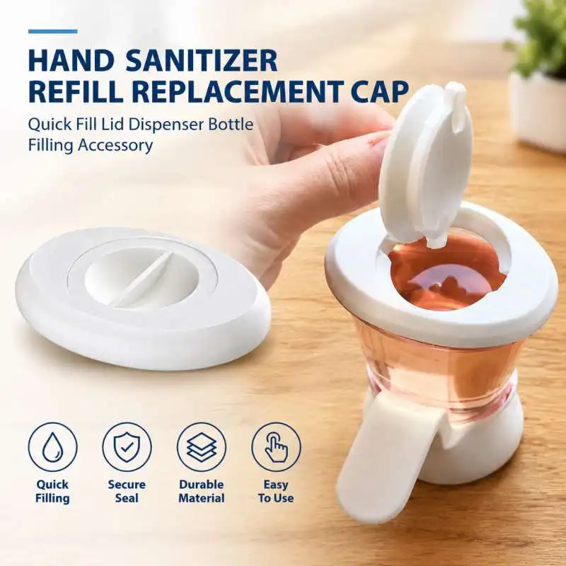 Liquid Disinfectant Refill Cap Hand Soap Bottle Replacement Lid Easy Filling Bottle Top Accessory