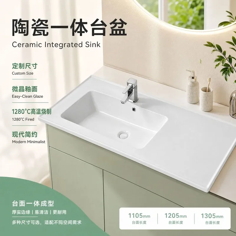 For Semi Embedded Ceramic Integrated Basin Washbasin 50 55 56 60cm Wide Bathroom Vanity Sink Durable