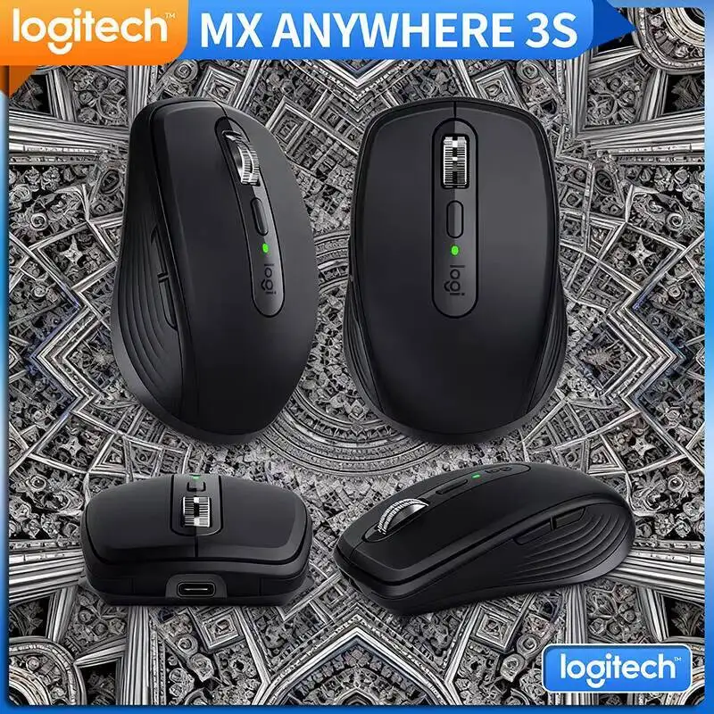 

Компактная мышь Logitech MX Anywhere 3S, эргономичный дизайн, перезаряжаемая, с быстрым прокруткой для портативных ПК Mac