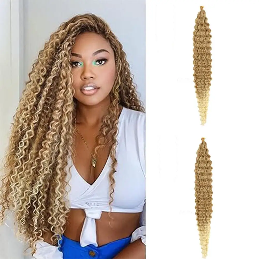 Ocean Wave Twist Crochet Hair Synthetic Braids Hair Ombre color Deep Wave Synthetic Crochet Hair Extensions For women