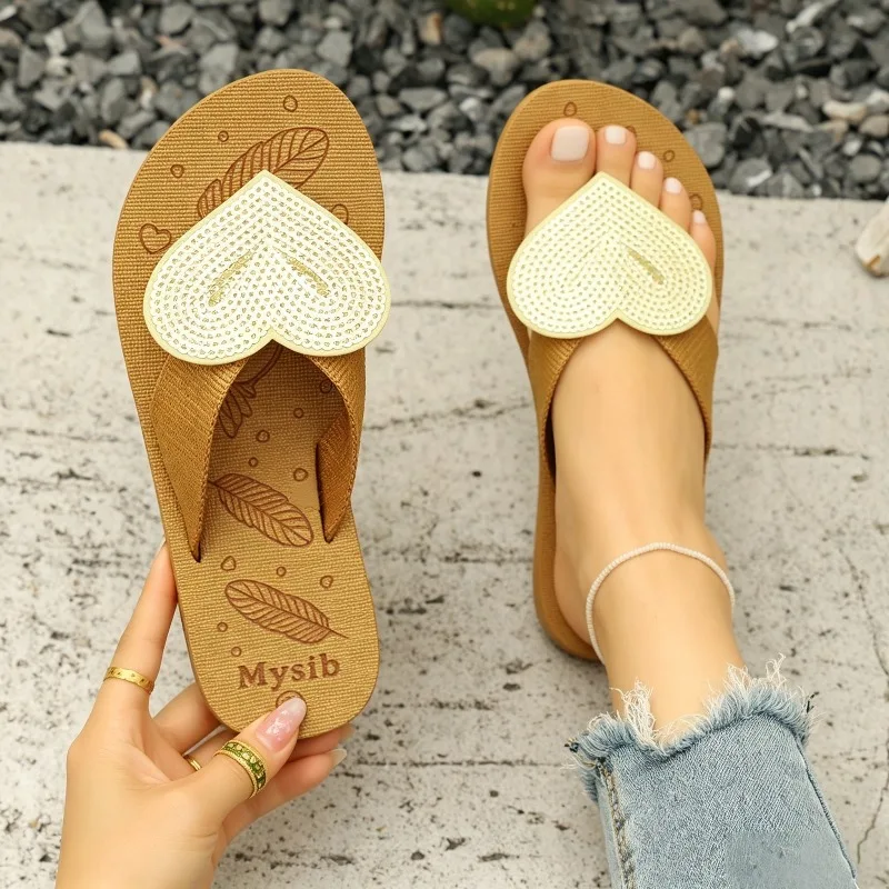 Fish Mouth Clip-toe Women's Vintage Solid Color Comfortable Slippers Women Fashionable Beach Casual Lightweight Sandals Summer