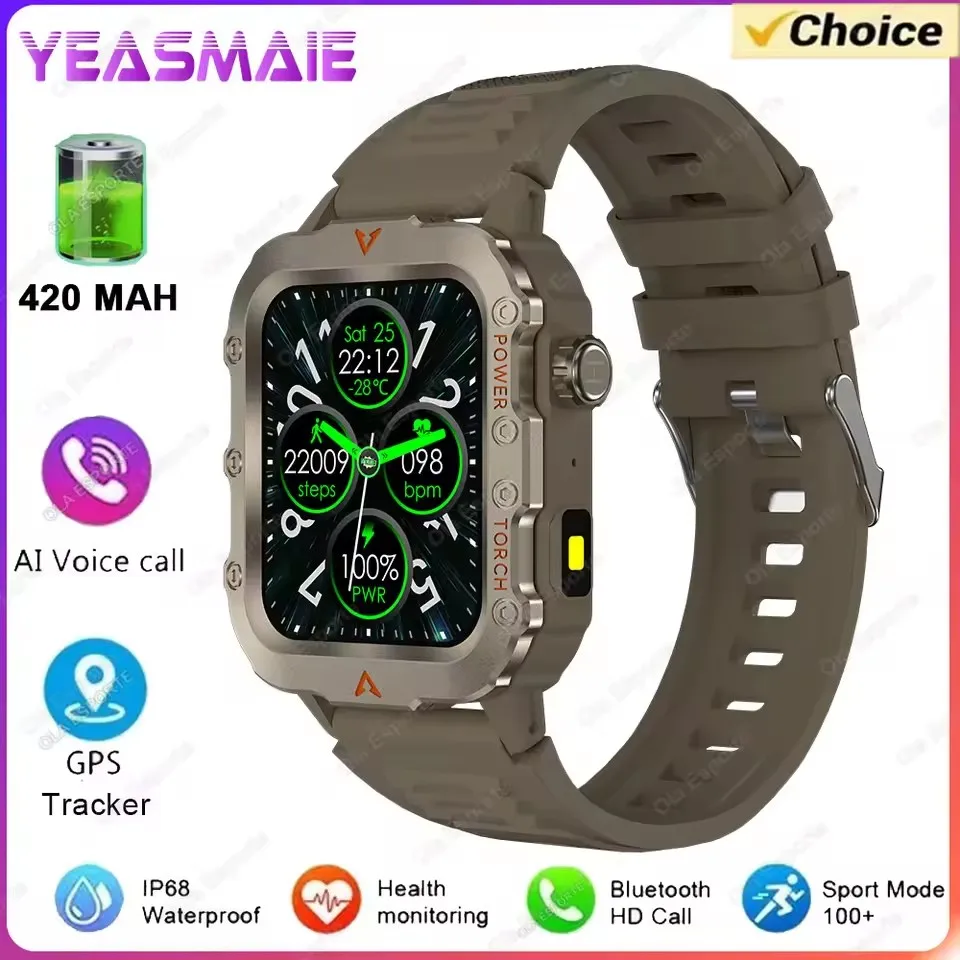 2025 Neue Smartwatch für Herren Outdoor GPS Sportuhr Herzfrequenz Schlafüberwachung Wasserdichte Smartwatch für iOS Android