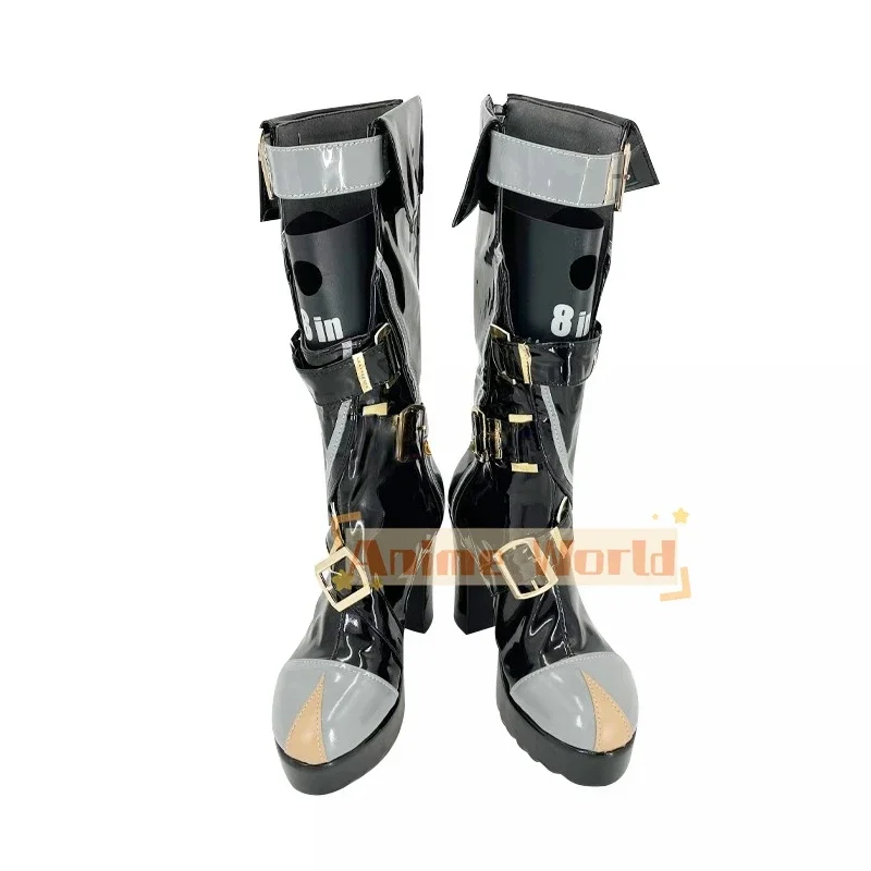 Juego Nu: zapatos de Cosplay de Carnaval Kuya, zapatos de cuero PU de tacón alto, botas de Carnaval de Halloween, accesorios de Cosplay hechos a medida