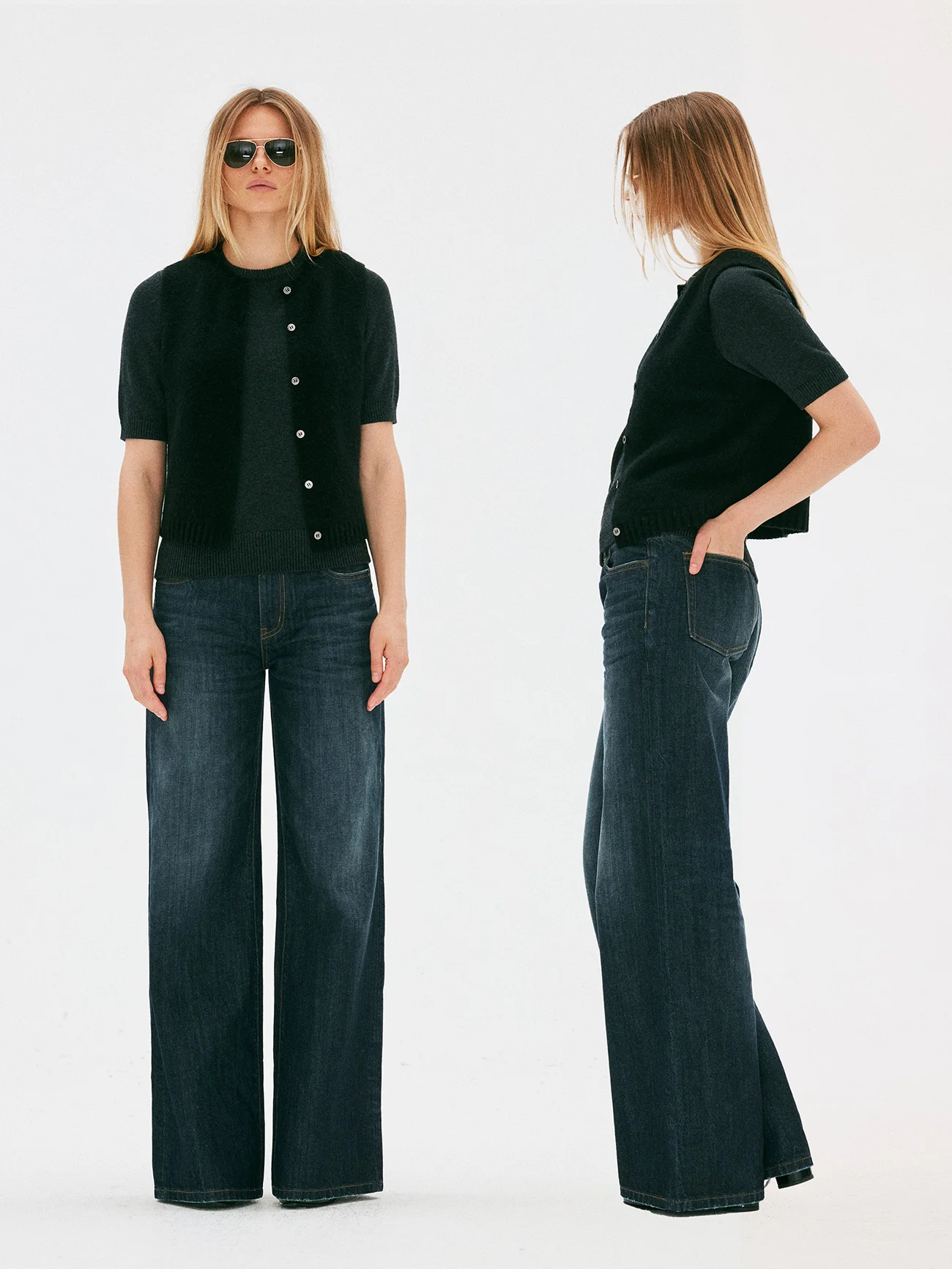 

Alright Then Винтажные широкие джинсы с высокой талией и длинными штанинами Темно-синие женские джинсы прямого кроя с низкой талией Удобная китайская профессиональная...