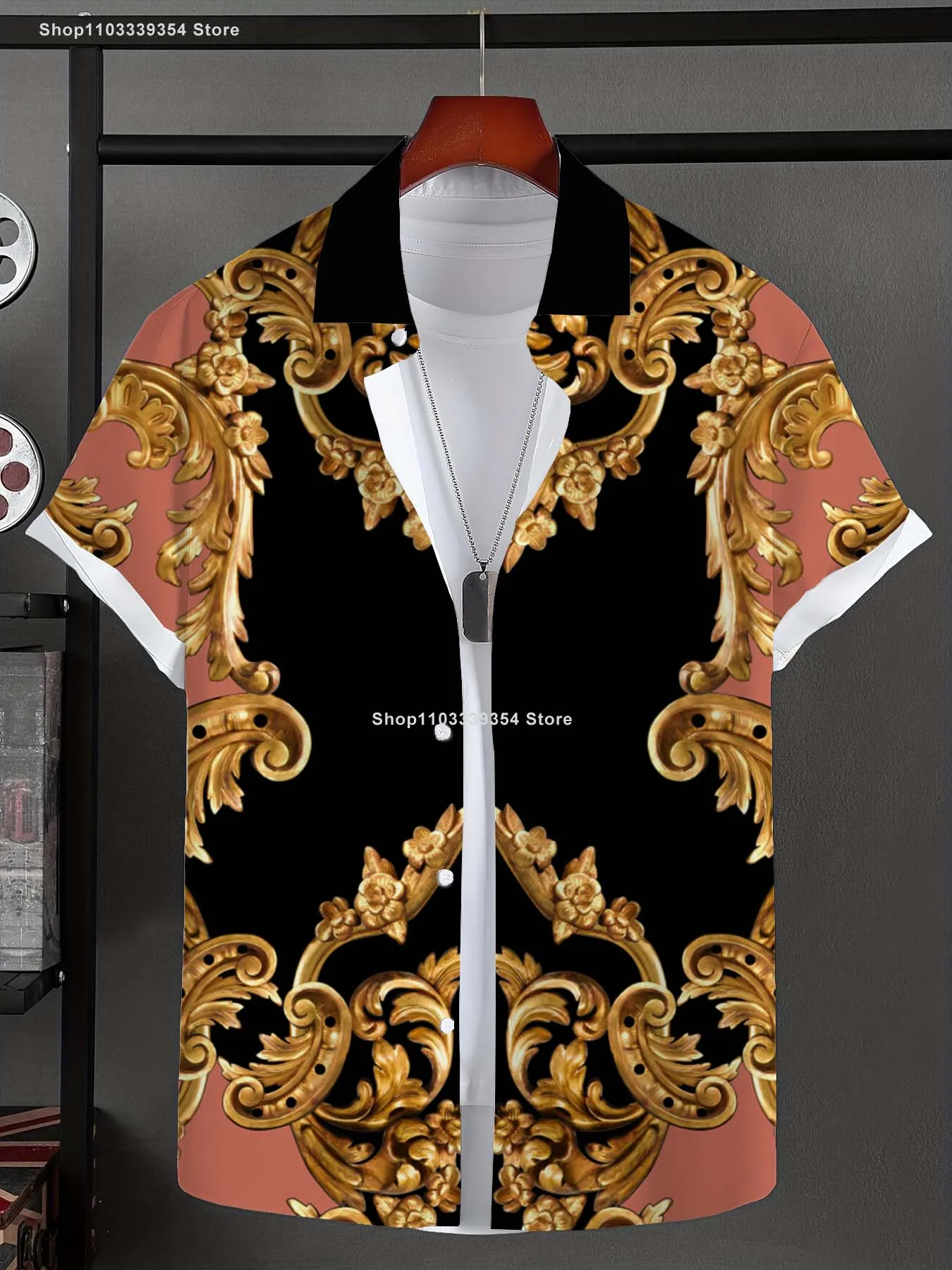 

New Vintage Ethnic Patterns Hawaiian Shirt Man Women Button Down T Shirts Casual Short Sleeve 3D Print Tops Luxury Man Clothing