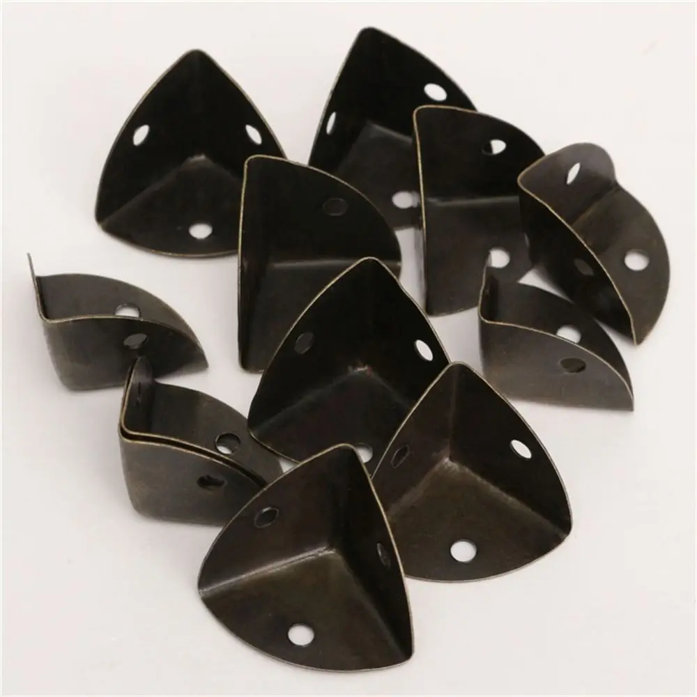 

10 Pcs Durable Iron Edge Corner Protection Antique Vintage Safety Protector Hardware Wooden Case Desk Decoration Trunk