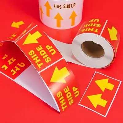 1 Roll Shipping Caution Stickers Warning Labels Packing Adhesive Care Stickers for Transport Moving