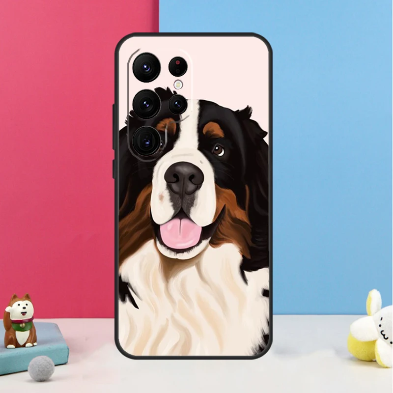 Bernese Mountain Dog Case For Samsung Galaxy S22 S23 Ultra S9 S10 Plus Note 10 20 Ultra S20 S21 FE Soft Cover