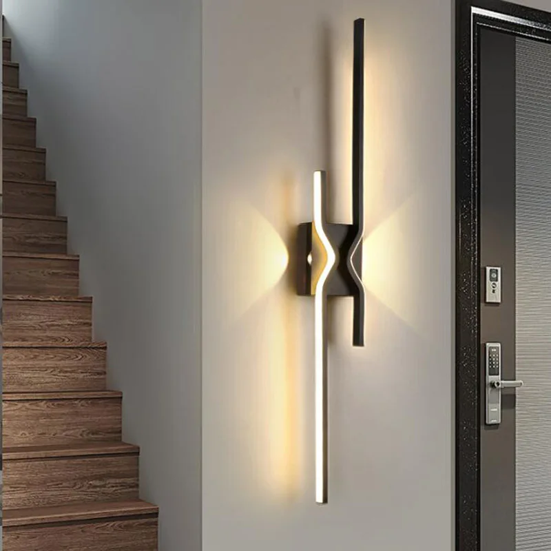 

Led Wall Lamp Creative Long Wall Light For Home Bedroom Living Room Surface mounted Sofa background Wall Sconce Lighting Fixture