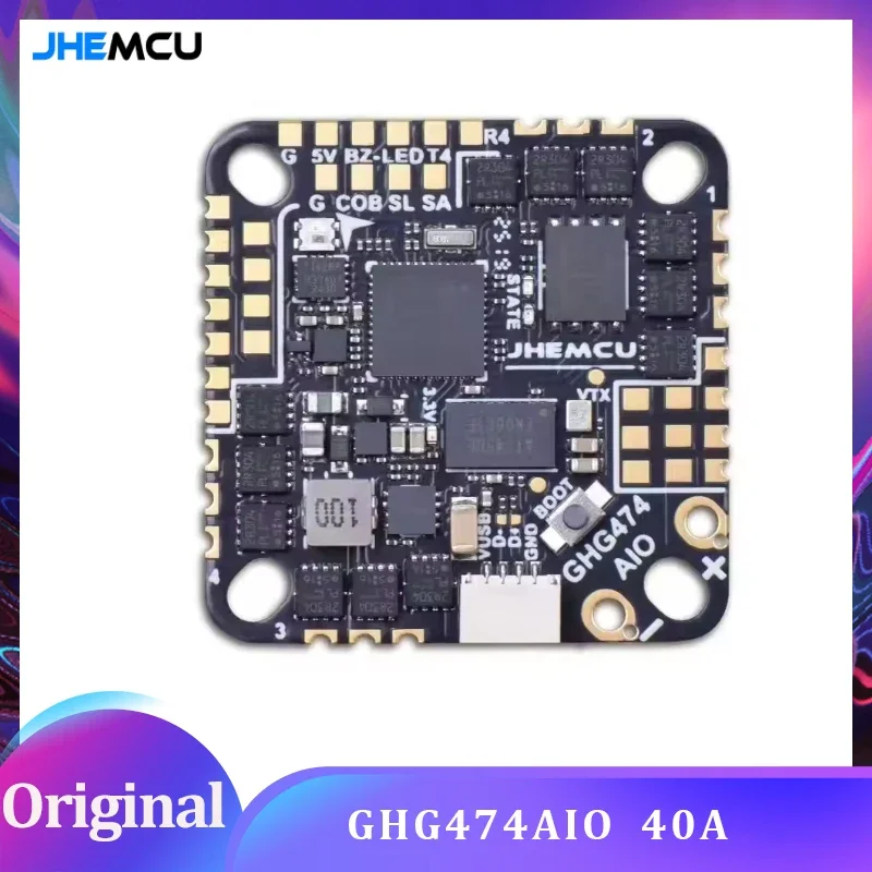

JHEMCU GHG474AIO 40A G474 Flight Control 2-6S AIO Brushless FC FOR Toothpick Traversal Machine FPV Drone Accessories