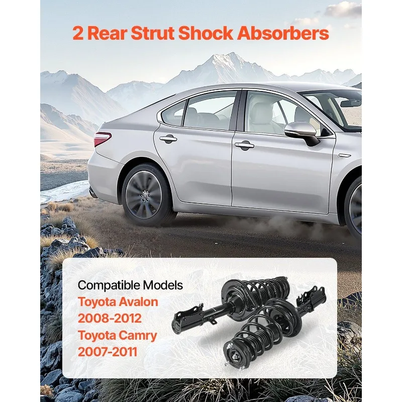 مجموعة دعامة ممتص الصدمات الخلفي 2 قطعة تناسب 2007-2011 تويوتا كامري #3