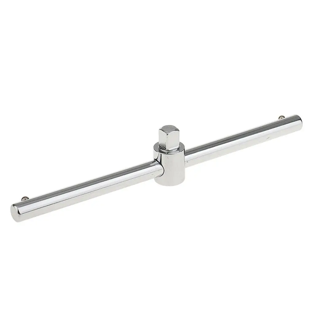 10mm 3/8inch Drive Sliding T Bar Handle Socket Wrench Spanner Chrome