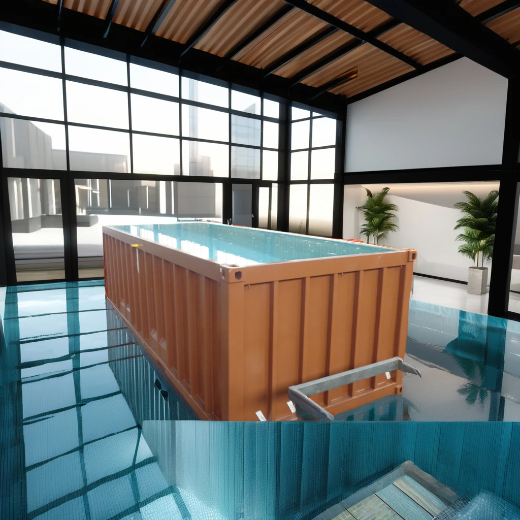 Portable Easy Assembly Container Pool Backyard Fast Setup Modular Prefab Above Ground Pool