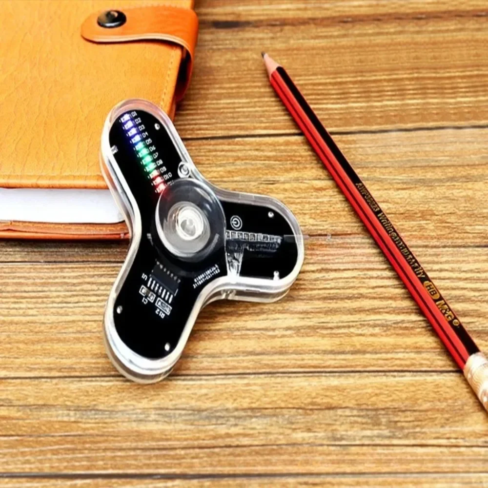 LED Fidget Spinner DIY Kit - 3-Blade Glowing Gyroscope Parts. Electronic Training & Skill Practice Materials. Ideal for DIY