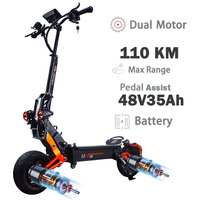 OBARTER-patinete eléctrico de Doble Motor D5, 5000W, 48V, 35Ah, Batería extraíble, velocidad de 75-80 km/h, neumático de Carrete