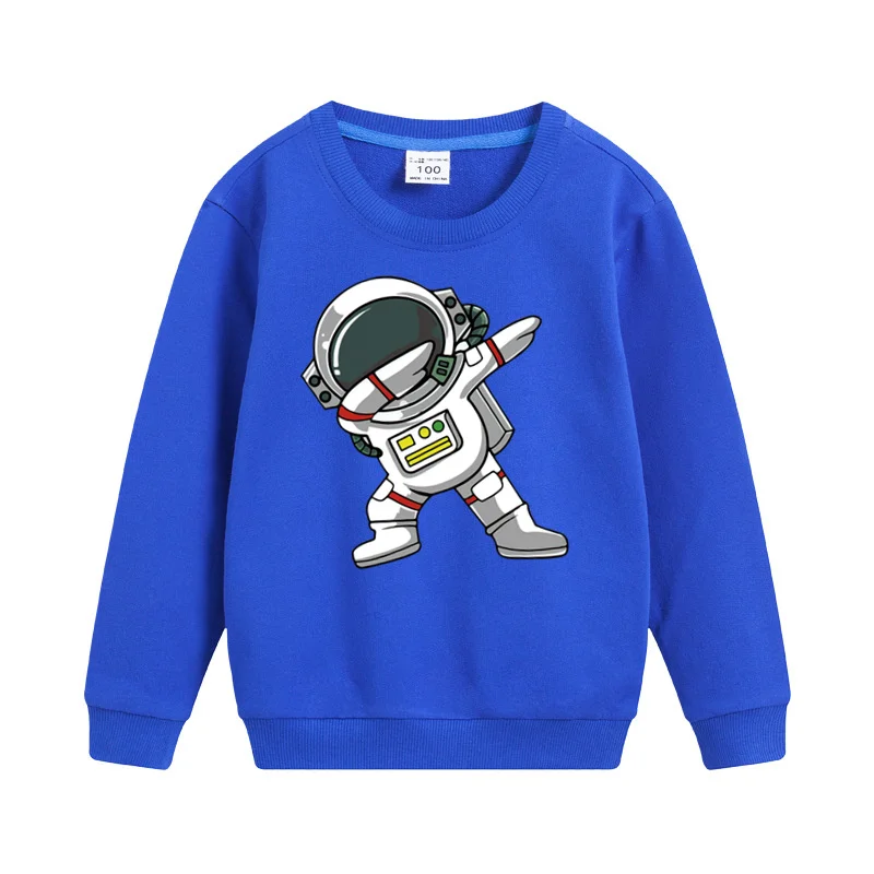 

Aimi Lakana Kids O-neck Cotton Sweatshirt Astronaut Cartoon Sweater Boys Spaceman Pullover 3-14T Coats