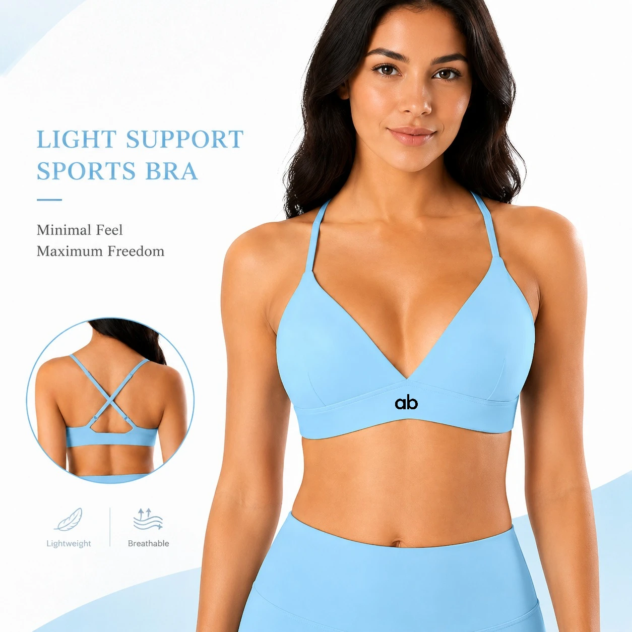 Women Adjustable‑Straps Criss‑Cross Back Wire‑Free Sports Bra Push‑Up Shock‑Absorbing Padded Quick‑Dry Yoga Workout Top