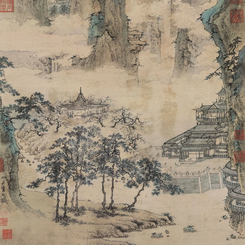 الفن الكلاسيكي الصيني القديم ، منتج جديد من سلالة مينغ تشيو يينغ ، متحف شيان شان يو جي ، ديكور المنزل