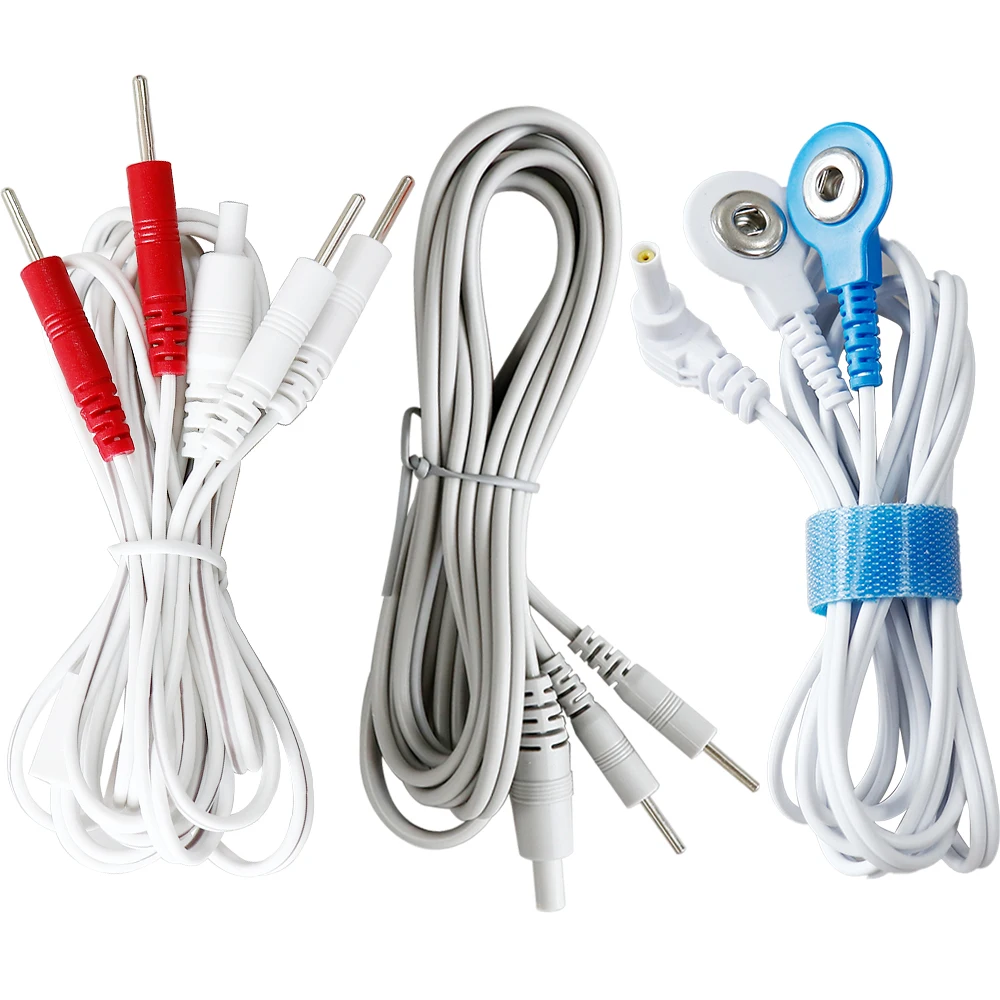 

Прочные провода для блока TENS EMS Стандартные провода, совместимые с электрическими стимуляторами мышц, массажер, электродный кабель премиум-класса