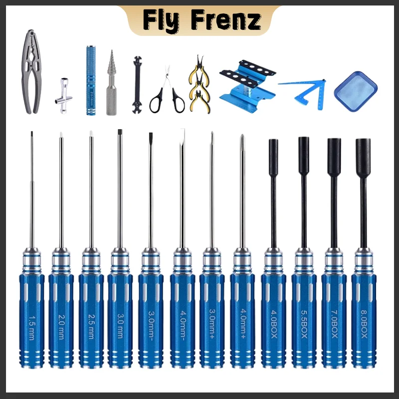 24 in 1 RC Hex Screwdriver Tool Kit Hex Nut Driver Phillips Screwdriver Allen Wrench for Rc Car Drone Boat Quadcopter Helicopter