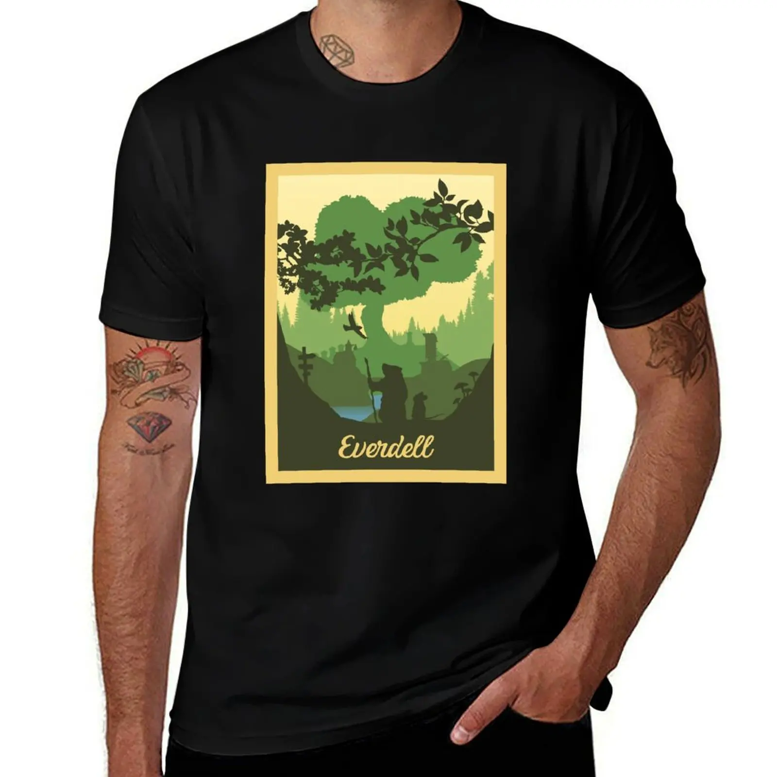 

Board - Style Travel T-Shirt Minimalist Games Board anime shirts Game Art oversize (Authorised) - Everdell t - Poster