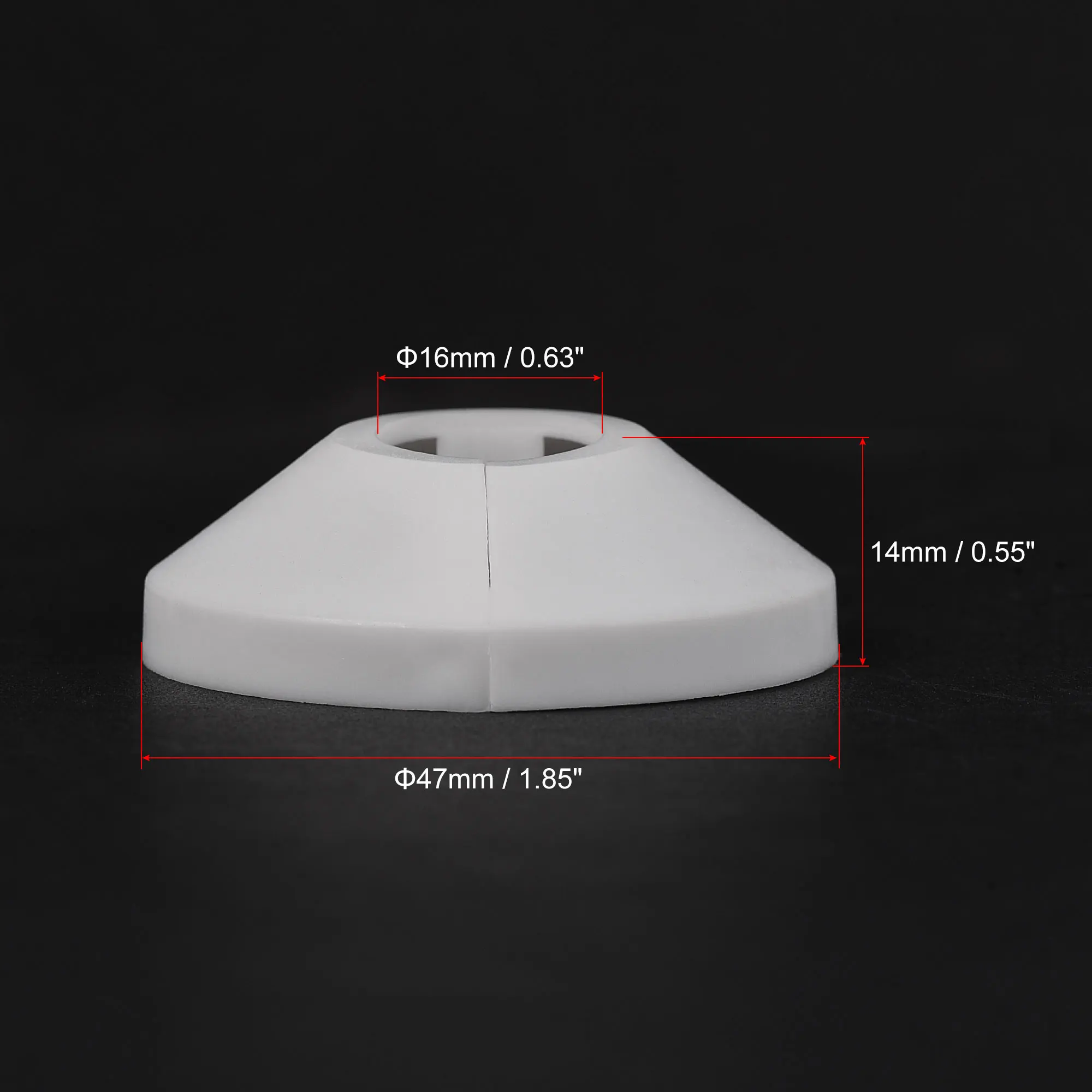 2/4/10Pcs Pipe Cover Decoration PP Water Collar Plastic Pipe Drain Line Escutcheon for Angle Valves Faucet 16mm-114mm Dia White