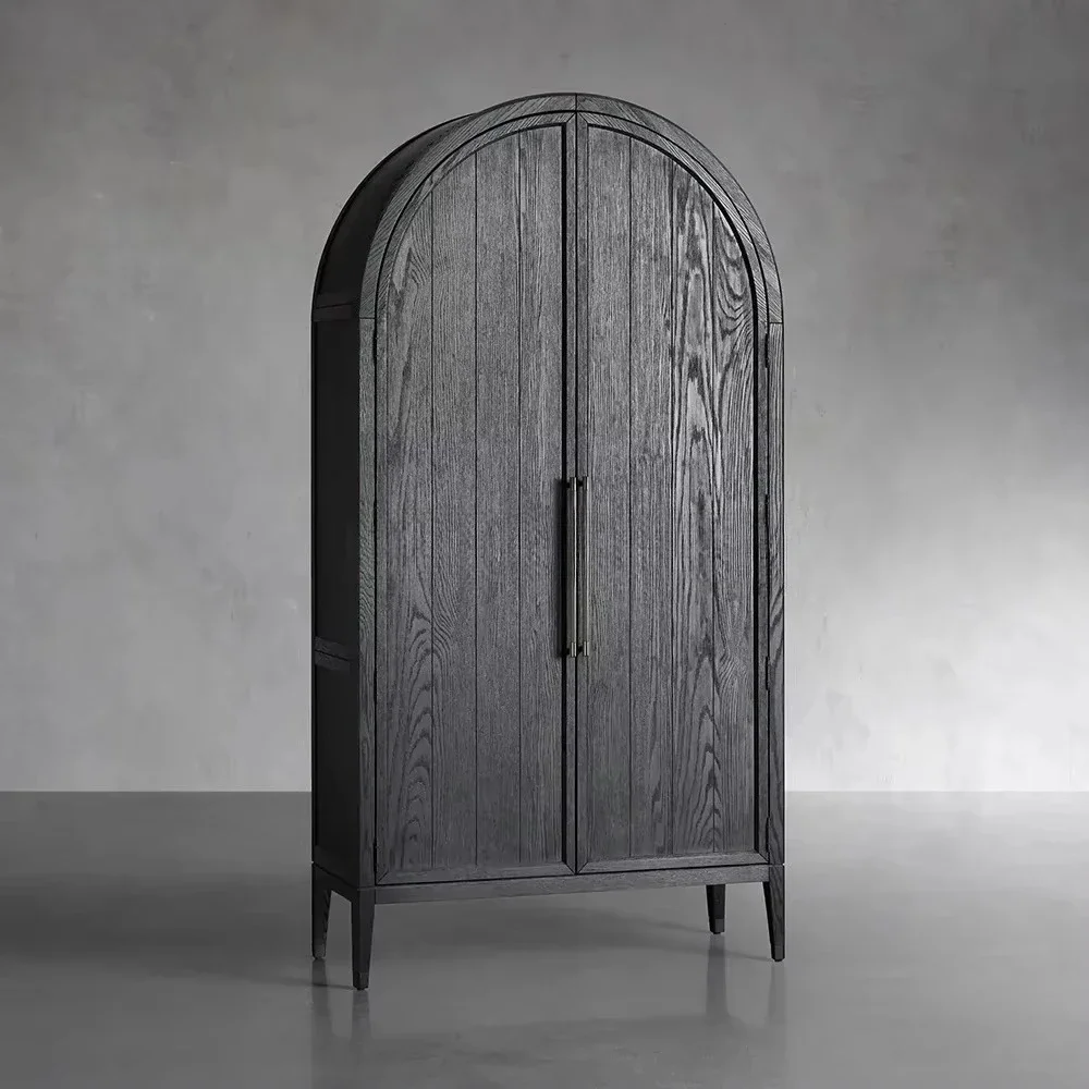 Urban style arched wooden cabinet