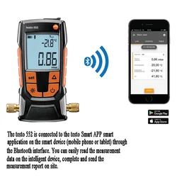 Testo 552 Digital Vacuum Gauge 0560 5522 strumento di misurazione del vuoto compatibile Bluetooth