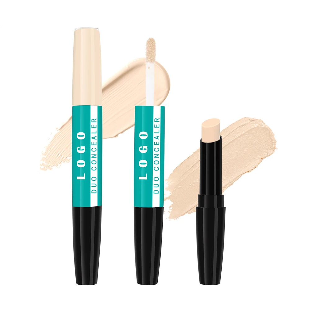 10-color Private Label Liquid Concealer Stick Custom Logo Double-ended Concealer Pen Matte Modify Oil-control Natural Makeup
