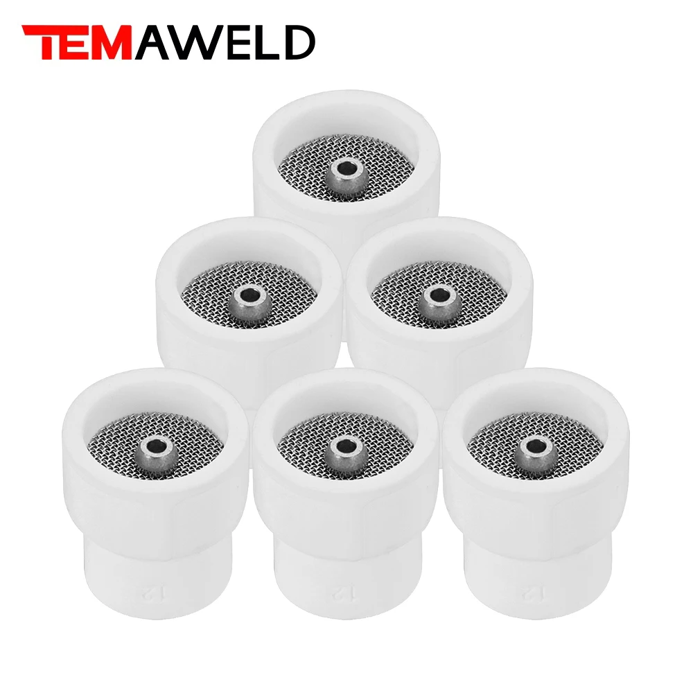 5Pcs  12# White Ceramic Nozzle Alumina Cup For WP9/20/17/18/26 Tig Welding Torch #12 Ceramic White TIG Welding Cup