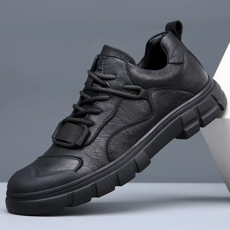 

Spring Autumn New Men's Shoes Genuine Leather Breathable Trendy Sports Leisure Leather Shoes Men's Outdoor Mountaineering Shoes