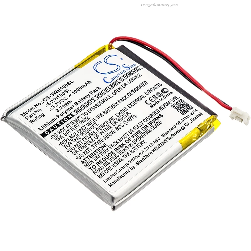 3.7V 1000mAh Wireless Headset Battery SP 624038,LIS1662HNPC for Sony WH-1000xM3,WH-XB900,WH-XB900N,WH-1000XM4,WH-CH710N/B +TOOL