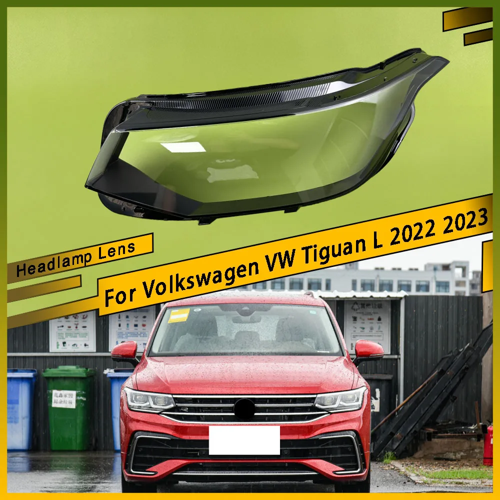 

For Volkswagen VW Tiguan L 2022 2023 Transparent Headlamp Lamp Shell Lens Headlight Cover Plexiglass Replace Original Lampshade