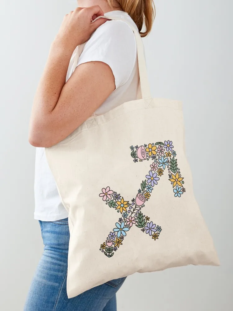 

Cute Sagittarius Zodiac Symbol Tote Bag eco bag folding Cloth bag custom bags Canvas shoulder