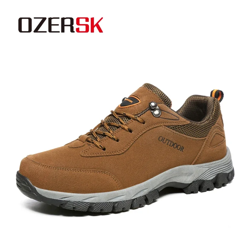 

OZERSK Summer New Casual Shoes Leather Men Outdoor Comfortable Sneakers Shoes Men's Walking shoes Sapatos Masculino