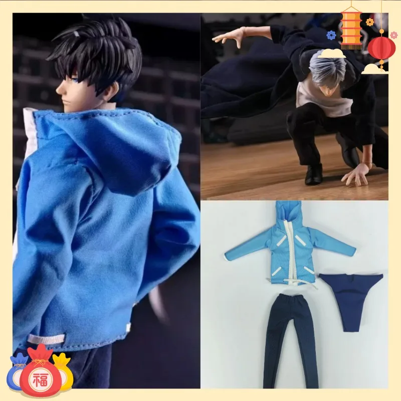 Conjunto de camiseta y pantalones cortavientos a escala 1/12 del personaje 