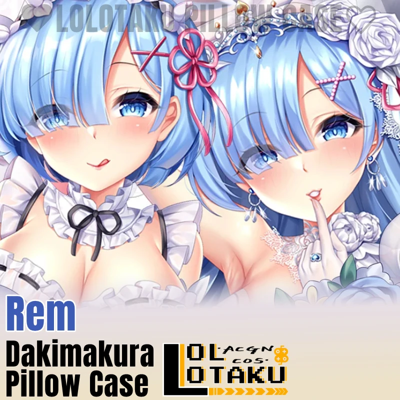 Rem Dakimakura Fronha De Corpo Inteiro, Re:Zero Starting Life, Sexy Hugging, Otaku Fronha, Capa De Almofada, Decoração De Cama, Presentes De Natal