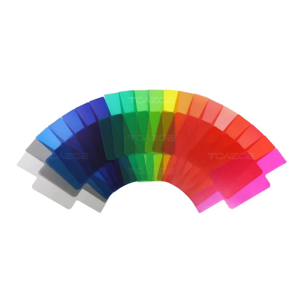 Цветной гелевый фильтр вспышки, 20 предметов, набор цветных фильтров, цветная бумага подходит для фотографического гелевого фильтра для камеры