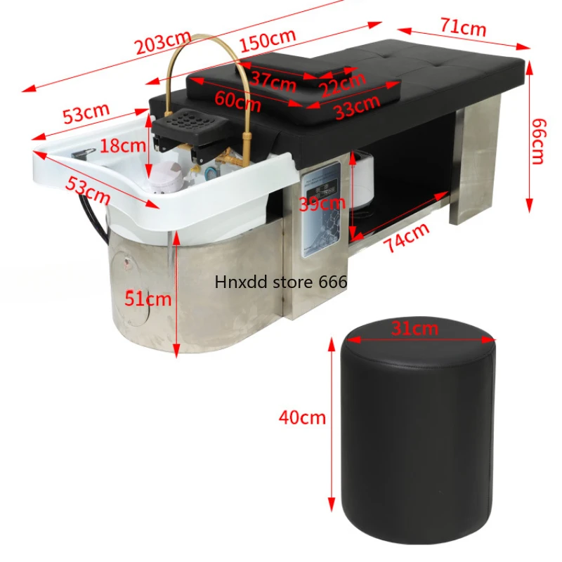 كرسي غسل الشعر وعاء الشامبو ، حوض غسيل متنقل ، حوض تصفيف الشعر ، صالون تجميل كامل ، سرير طوق مياه سبا ، غسيل حلاق ، مسمار