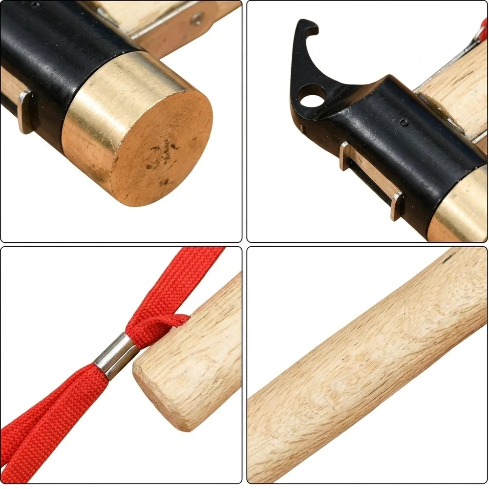 Efficient Camping Hammer Engineered with Carbon Steel Face and Solid Wood Shaft for Consistent Outdoor Task Execution