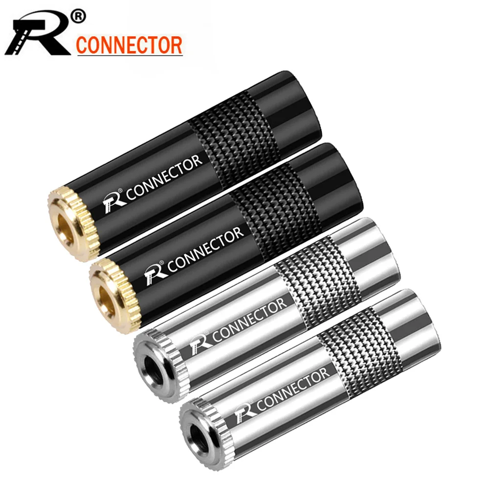 10pcs Audio 3.5mm/6.35mm Jack 3Poles Stereo Female Connector 1/8