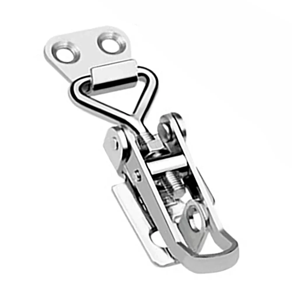 1 Pcs Lever Lock Hasp Stainless Steel Hasp Locks Latch Self-Locking Adjustable 38-50mm Hasps Heavy Duty Buckle Hardware