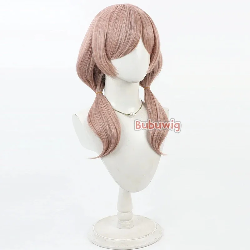 CyBubuwig 합성 머리 브레디 코스프레 가발 승리의 여신: Nikke Bready 50cm 여성 긴 스트레이트 브라운 가발 내열성