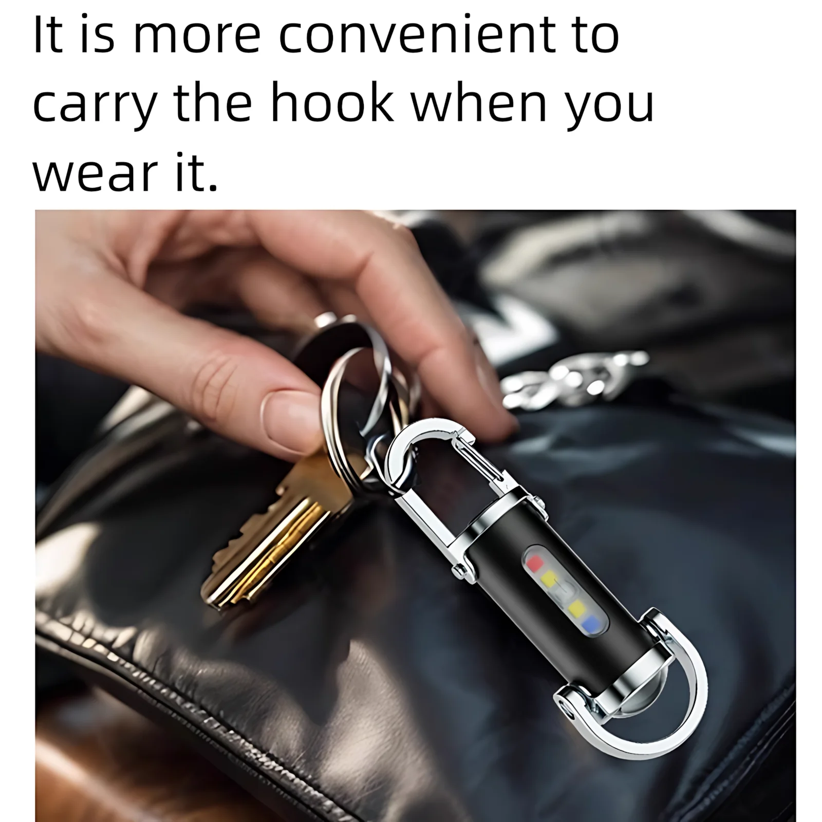 مصباح مفاتيح LED عالي القدرة + COB - 8 أوضاع مع SOS، قابل للشحن عبر منفذ Type-C، مصباح يدوي محمول مضاد للماء، معدات بقاء للاستخدام اليومي (EDC)، التخييم، التنزه، الطوارئ