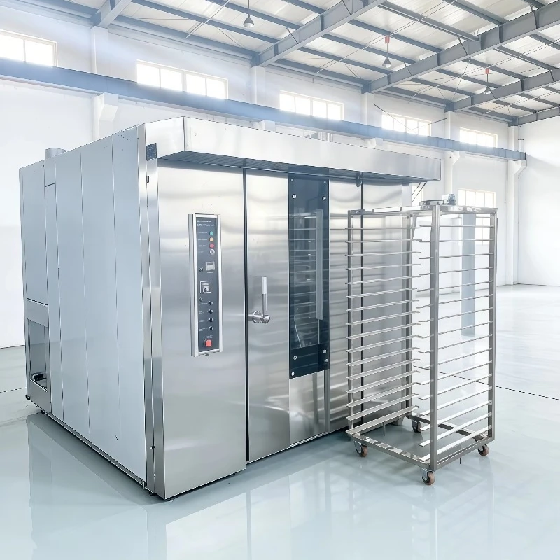 High Efficiency Rotary Oven  Baking Equipment for Bread Cake 32 Trays Industrial Commercial Gas Fired Rotary Oven Customized